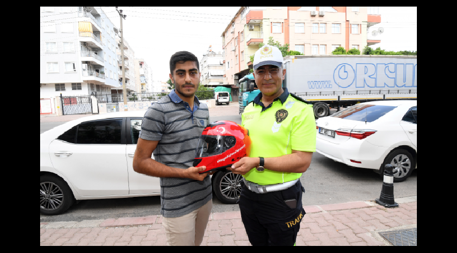 Kaskı hayatını kurtardı