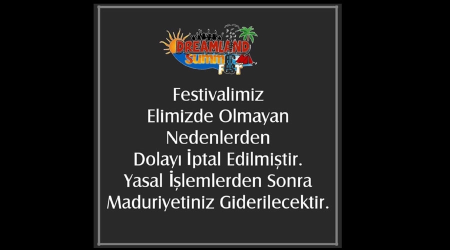Müzik festivali iptal edildi