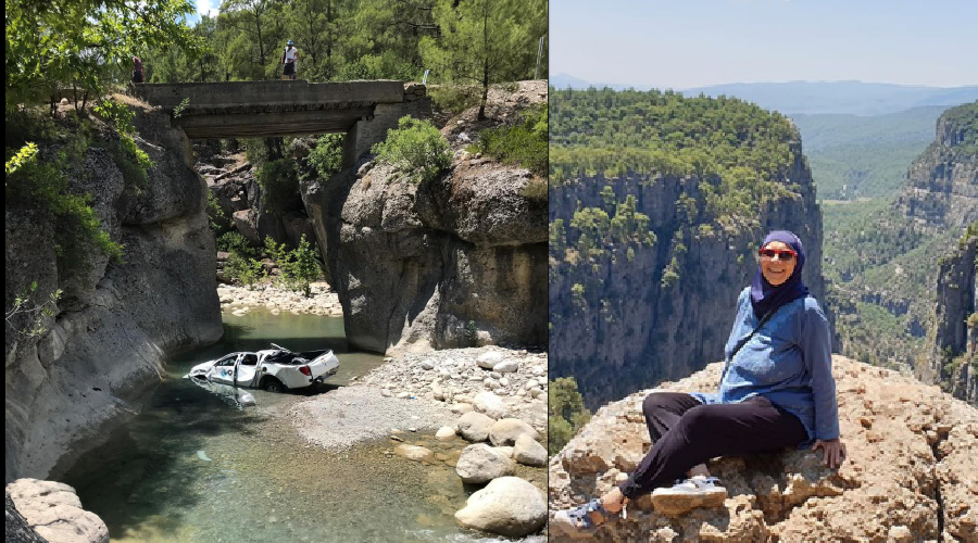 Fotoğraf çektirdiği yerde öldü