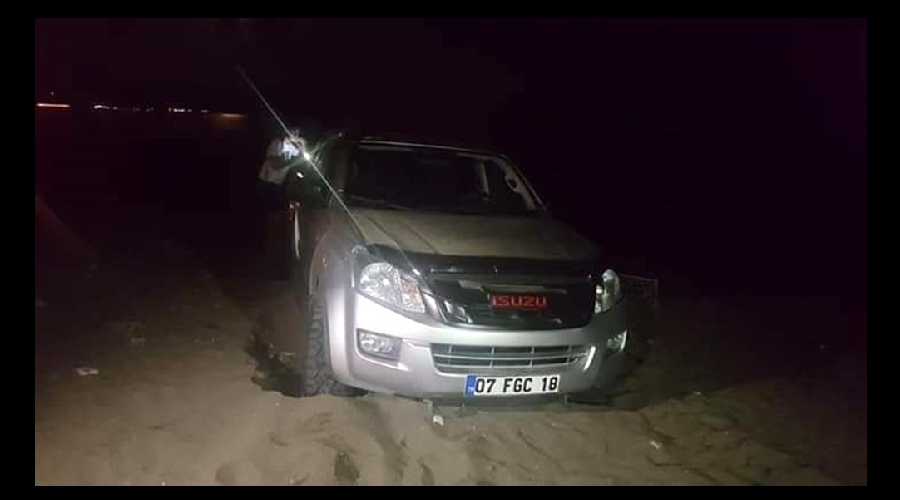Caretta sahilinde drift yapan sürücünün ehliyetine el konuldu