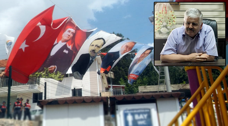 Şenlikte Cumhurbaşkanı Erdoğan'ın posterinin indirilmesine tepki