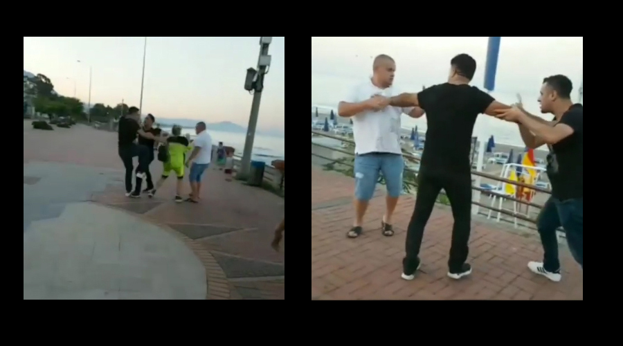 Rus turistler ile Türk gençlerin kavgası, sosyal medya canlı yayınında