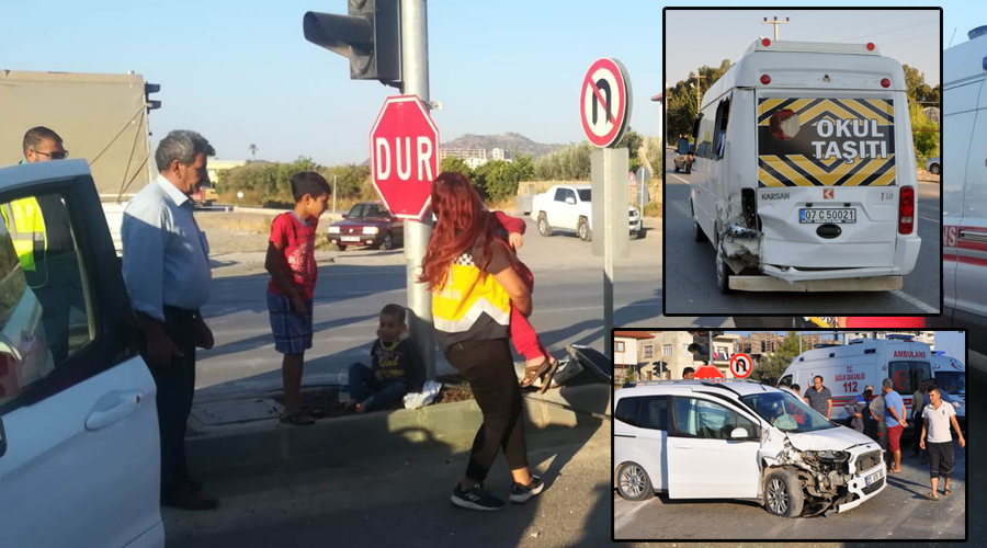 Öğrenci servisi kazaya karıştı: 7 yaralı
