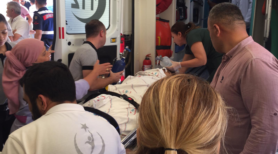 Direkten düşüp yaralandı