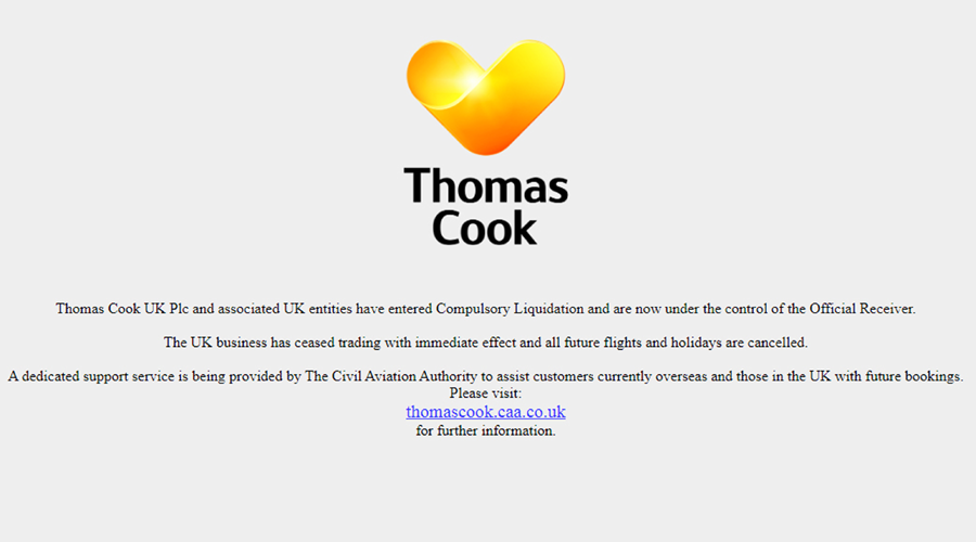 Thomas Cook, tasfiye sürecini internetten duyurdu
