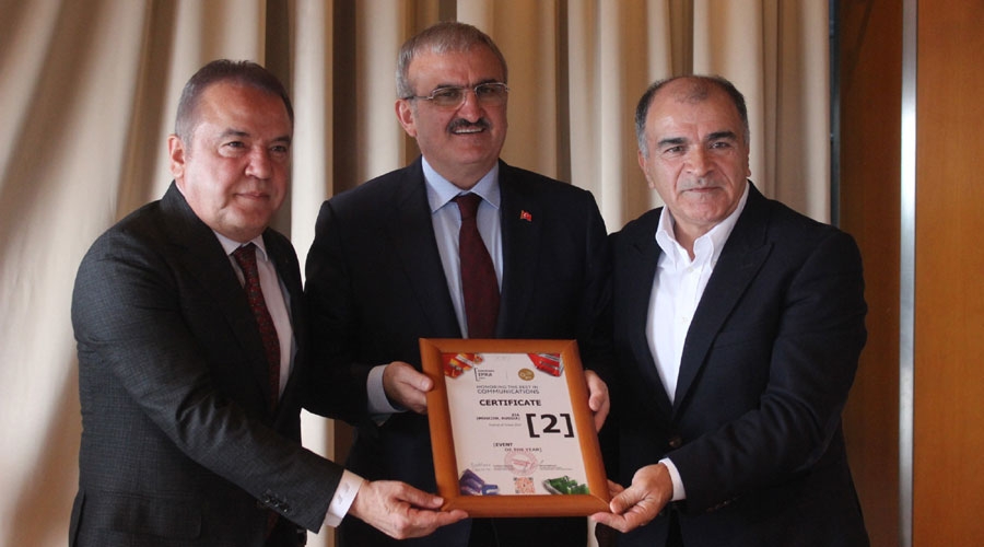Antalya'ya turizm alanında anlamlı ödül