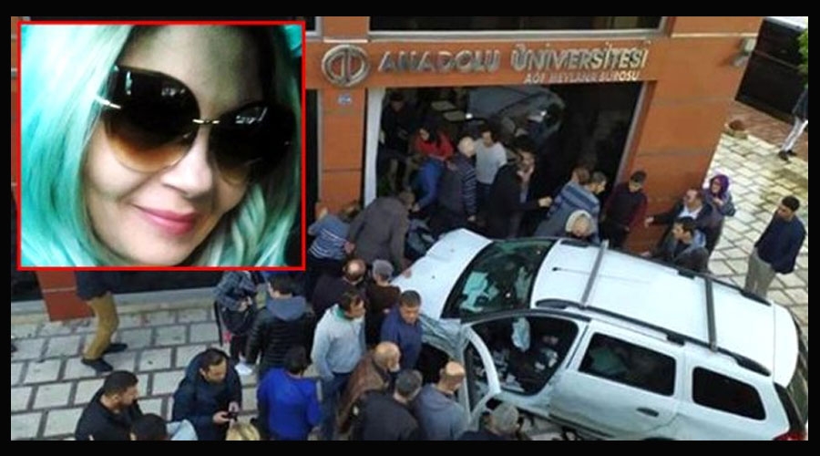 Direksiyonda fenalaşan sürücü, otomobille Açık Öğretim bürosuna girdi