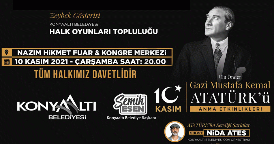 Konyaaltı, Ata’yı sevdiği şarkılarla anacak